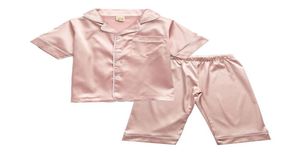 Barn Silk Pyjamas Kids Summer Pyjamas Set For Girls Boys 2020 Toddler Home Sleepwear Clothes Teens Nightwear Clothing T2009018207768