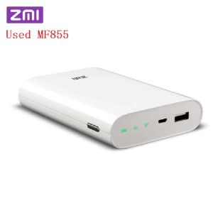 使用済みルーターWIFI 4G ZMI MF855 4Gネットワ​​ークWiFiマルチユーザーホットスポット共有5000MAHパワーバンク機能