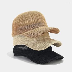 Ball Caps Fashion Summer Straw Baseball Cap for Man Woman Sun Protection Hat Outing Casual Usando praia