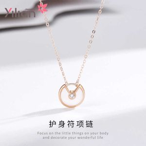 Högkvalitativ lyxhalsband S925 Sterling Silver Amulet Womens Light Luxury Minority High-klass Fritillaria Accessories Fashion Design SMEE samry