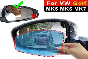 Анти тумано -туманное зеркало Окно Окно прозрачная пленка для пленки для VW Golf 5 6 7 Mk5 Mk6 Mk7 боковой задний визит стеклянный дождь, защищающий протектор1346050