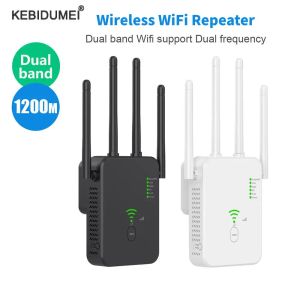 Routrar 5ghz trådlös wifi -repeateradapter 1200Mbps router wifi booster 2.4g lång räckvidd 5g wifi signalförstärkare åtkomstpunkt