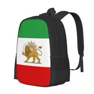 Taschen Emblem von Iran Lion und Sun Flag Rucksack Mittelschule Schoolbag Casual Rack Pack Reisetasche Unisex Rucksack