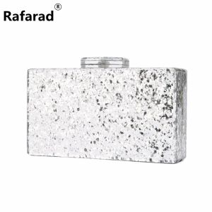 Shell Famous Brands Women Clutches Casual Female Clutches Bags Women Messenger Bags Mini Cross Body Bags Tote Silver Glitter Acrylic