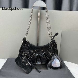 Balencig Balencaiiga Mirror Chain Motorcycle Bag Women Lady Качество плеч