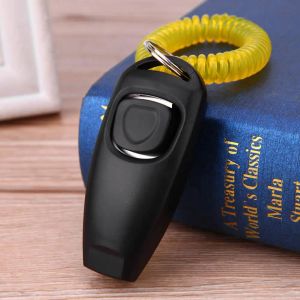 Whistles Pet Clicker Dog Training Whistle Pet Dog Cat Training Sound Pet Dog Trainer Assistive Guide With Key Ring Dog Pet Supplies