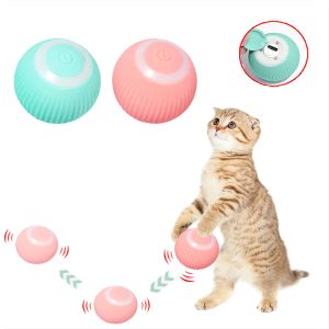 Игрушки интерактивные игрушки для кошек, автоматический 360 ° Selfroting Rolling Ball с USB -аккуратным упражнением для домашних животных погони за игрушечным шариком для Kitte