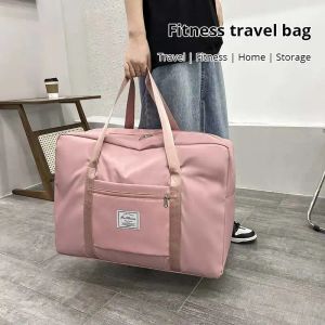 Sacchetti 1pc Viaggia rosa/blu/grigio per la borsa con cerniera di grande capacità con cerniera portatile sacca per palestra versatile Piccola, media e grande