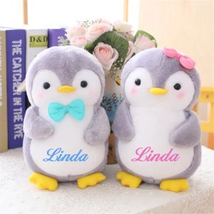 Dolls Cute Penguin Doll with Fruits and Vegetables Plush Toy Simulation Penguin Pillow Doll Personalized Stuffed Toy with Baby Name