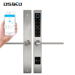 Kontroll TTLOCK Electronic Smart Door Lock med biometriskt fingeravtryck / Smart IC -kort / lösenord / Key Unlock / USB Emergency Charge / App