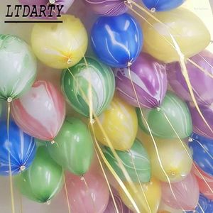 Party -Dekoration 100pcs 10/12 -Zoll Hochzeit Achat Marmorballons Buntes Latex für Babyparty -Geburtstagsdekoration Kinder Spielzeug Spielzeug