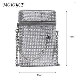 Umhängetaschen Frauen Abend Clutch Kristallkettenbeutel glänzender Bling Satchel Diamond Crossbody Popment Girl Stylish