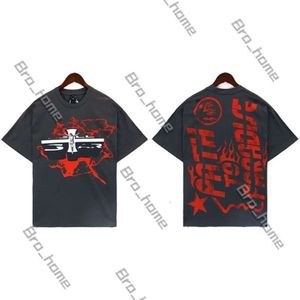 Мужская футболка Hellstar футболка футболка Tee Mens Designer Hell Star рубашка мужская одежда мужская рубашка Polo American Hip Hop Avatar Print Print Chort -Show -Sweetshirt US Size 356