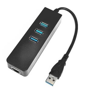 Ny USB3.0 Gigabit Ethernet Adapter 3 Ports USB 3.0 HUB USB till RJ45 LAN Network Card för MacBook Mac Desktop + Micro USB ChargerFor USB 3.0