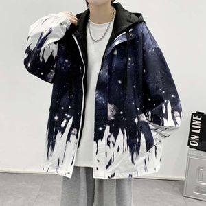 Vår- och höststil Pi Shuai -kappa för mäns high end Feeling Spring och Autumn Style Trendy Brand American Retro Printed Casual Jacket for Youth Outwear