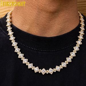 Necklaces 2024 New Iced Out Bling CZ Charm Necklace Silver Color Cubic Zirconia Tennis Chain For Women Men Hiphop Jewelry