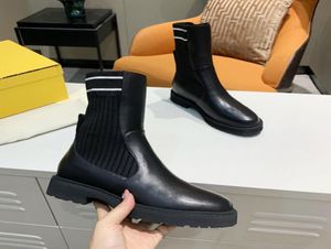 Роскошные женщины 0,039S Классическая F Letter Litting Sexy Boots Designer Fashion Outdoor Mid Boot Socks Обувь плоские дышащие эластичные SHO3184392