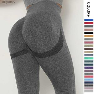 Damen -Trainingsanzüge Womens Gym und Yoga Leggings Sporthosen Assistent High Taille Fitnesstraining Push Ups Training Nahtloses Gerade YQ240422