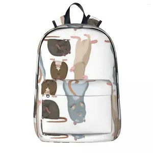 Backpack Rat Ataque Meninos Bookbag Sacos escolares Cartoon Kids Rucksack Saco de ombro de laptop de grande capacidade