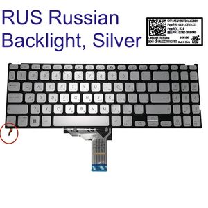 X515 US Russian Spanish Latin Backbellysta tangentbord för ASUS VIVOBOOK X515DA X515JA X515EA X515EANS X515UA X515JANS X515MA X515MANS 240418