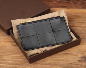 Portfele Men039s luksusowa marka kobiet zamka torebka skórzana skórzana portfel z monety projektant Zero L2211011069257