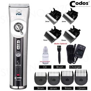 Clippers Codos CP9700 Pet Dog Clippers Professional Animals Grooming Trimmer Shaver Electrical Cat Haircut Machine Raddbara 5 hastigheter