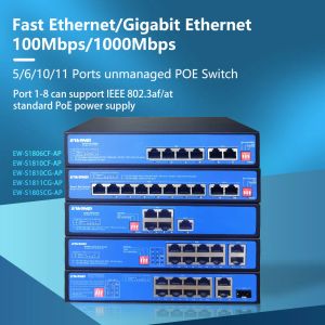 Steuerung Gigabit POE Switch mit SFP -nicht verwalteten 1000m POE -Switch AI Smart Ethernet Switch für Huawei für Cisco für IP -Kamera/Wireless AP