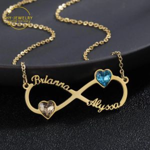 Collane personalizzate in anello infinito collana a ciondolo personalizzato per pietra nati coprone cagnolini nome omaggio gioiello planato regalo per donna ragazza