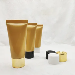 Förvaringsflaskor 30 ml guld tom mjuk rörflaska för lotion grädde schampo ansiktsrengörare handcream 30g ansiktsbehållare skruvmössa