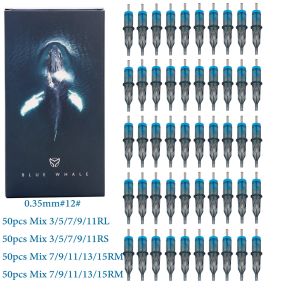 Maschine 50pcs/Box Blue Tattoo Nadeln Patronen Mischen Sie Sortal#12 Rl RM RS M1 für Rotary Patronen Tattoo Machine Pen Girps Lieferungen