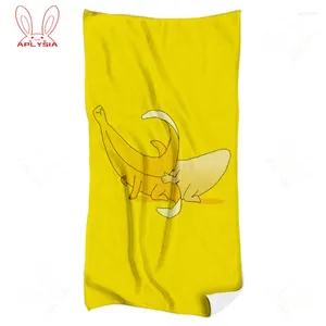 Towel Funny Cartoon Yellow Banana Beach Towels Be Shy Strong Big Bang Sunglasses Monkey Hupee Dog Skater Bath Hair Sprot