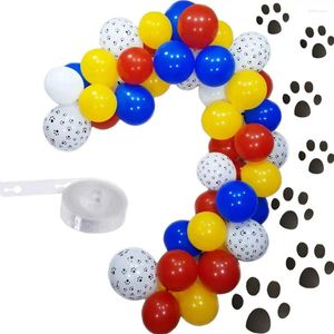 Party Decoration 12inch Dog Red Yellow Blue White Latex Balloons Garland Arch Kit For Theme Birthday Baby Shower Decorations