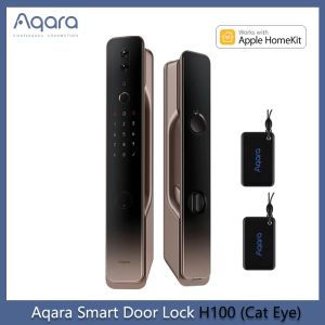 Kontroll AQARA Automatisk katt Eye Smart Door Lock H100 Zigbee /Body /Light Sensor NFC Bluetooth Fingerprint Unlock via HomeKit Aqara App