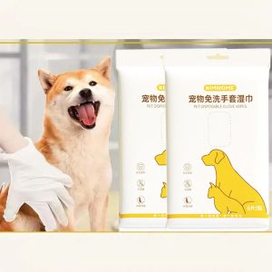 Grooming Pet Cleaning Glove Wipes Disponible Pet Grooming Glove For Cats Dogs, 6 Pieces Per Pack, Pet Cleaning Supplies