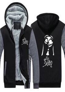 Neue Männer verdicken Sweatshirts Der Albtraum vor Weihnachten Jack und Sally Skellington Zipper Hoodies Jacke Mantel Pullover USA EU S7136246