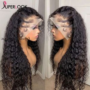 Hd Transparent Lace Front Human Hair Wigs Preplucked Curly Lace Frontal Deep Wave Glueless Wig Human Hair Ready to Wear Lace Wig 93