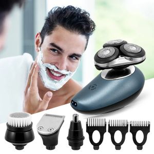 Clippers 4 i 1 Electric Shaver Multifunktion 3D Floating Cutter Electric Razor Waterproof Hair Trimmer Beard Wet Dry Men Shaving Machine