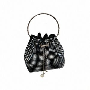 women Handbag Luxury Shiny Diamd Drawstring Evening Vintage Shoulder Bag For Women's Pouch Bag High Quality Ladys Clutch Purse r8rC#