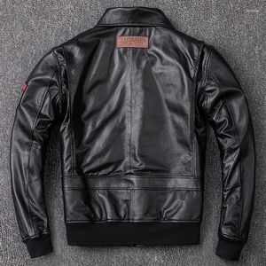 メンズジャケットパイロットレザージャケットシープスキン本物の服モーターサイクル衣料冬のコート