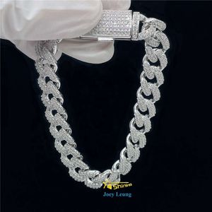 Classic Design Hip Hop Jewelry VVS Moissanite Diamond Cuban Armband S925 Iced Out Link Mens
