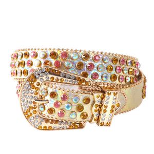 Full diamond women's belt inlaid water diamond women's belt versatile wide belt sparkling diamond crystal waist cover fashionable punk 240315