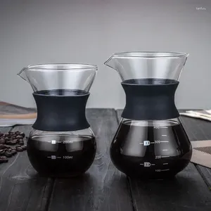 Tumblers solmuş cam el yapımı kahve kapları yüksek borosilikat paylaşım s