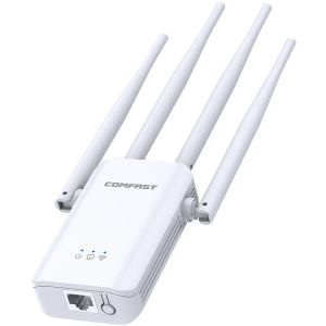 라우터 comfast 300mbps 무선 WiFi 리피터 2.4GHz Wi Fi 범위 익스텐더 RJ45 WAN/LAN 포트 4 안테나 라우터 신호 부스터 CFWR304S