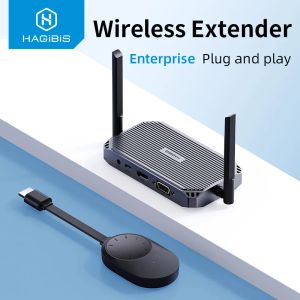 Stick Hagibis Wireless HDMicompatible Sändare och mottagare Extender Kit Wireless Display Dongle för TV -kamera Streaming Projector