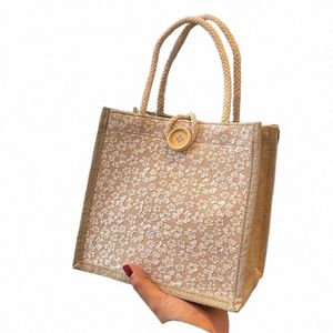 handheld linen Bag Gift Package Bag Paper Shop Bag With Handle Birthday Festival Christmas Party Gift Box Handbag F6Tz#