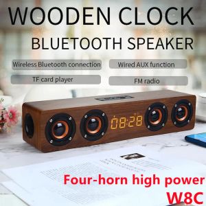 Hoparlörler W8C Ahşap Kablosuz Bluetooth Hoparlör Bilgisayar Ses Blaster Ev Sineması Ses Sistemi Hifi Ses Kalitesi Kartı Subwoofer Hoparlör