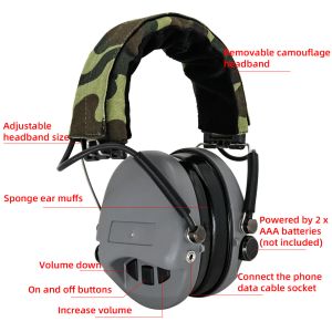 الملحقات MSASORDIN Airsoft Sordn Headphone Heakting Electronic Hearning Protection Love Legeting Heapsiting Tactical Headsit