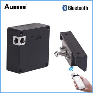 Kontrol Akıllı Çekme Bluetooth Elektronik RFID kapı kilidi gizli DIY ahşap dolap kapı kilitleri ekstra güç kablosu rfid etiketi ic kartı