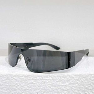 Luxury Designer Womens Sunglasses Fashion Brand Mens BB0041S Black Silver Nylon Thick Full Lens Narrow Rectangular Fit Mask Lady Casual Glasses UV400 F8N8