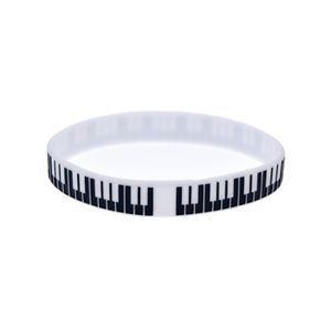 100PCS Piano Key Silicone Rubber Bracelet Great To Used In Any Benefits Gift For Music Fans248E